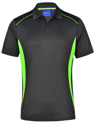 Picture of Winning Spirit, Mens Cooldry S/S Contrast Interlock Polo